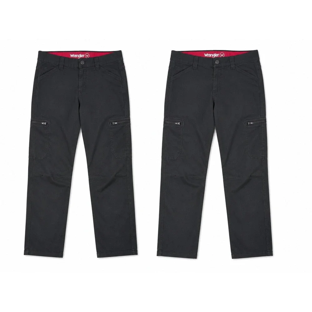 Wrangler Outdoor All Terrain Cargo Pants Boys Size 10 Regular Black Bundle of 2